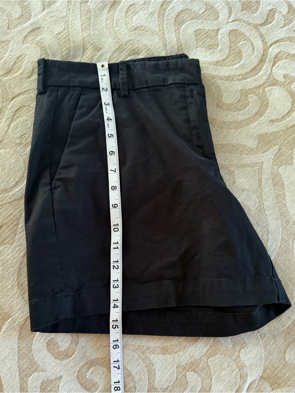 Nautica Black Chino Shorts Size 12 Cotton Stretch Flat Front Classic - Picture 11 of 15